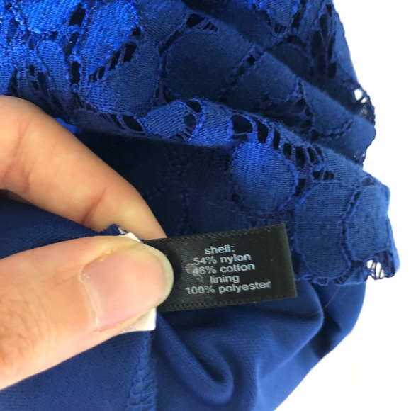 The Limited Cobalt Blue Lace Top - Picture 10 of 13
